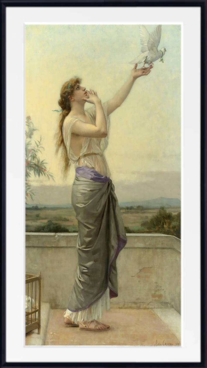 Alexandre Cabanel Fine Art Print, Love’s Messenger (1883)