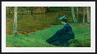 Martha Kurzweil on the bank in Pont-Aven (c. 1900) by Max Kurzweil