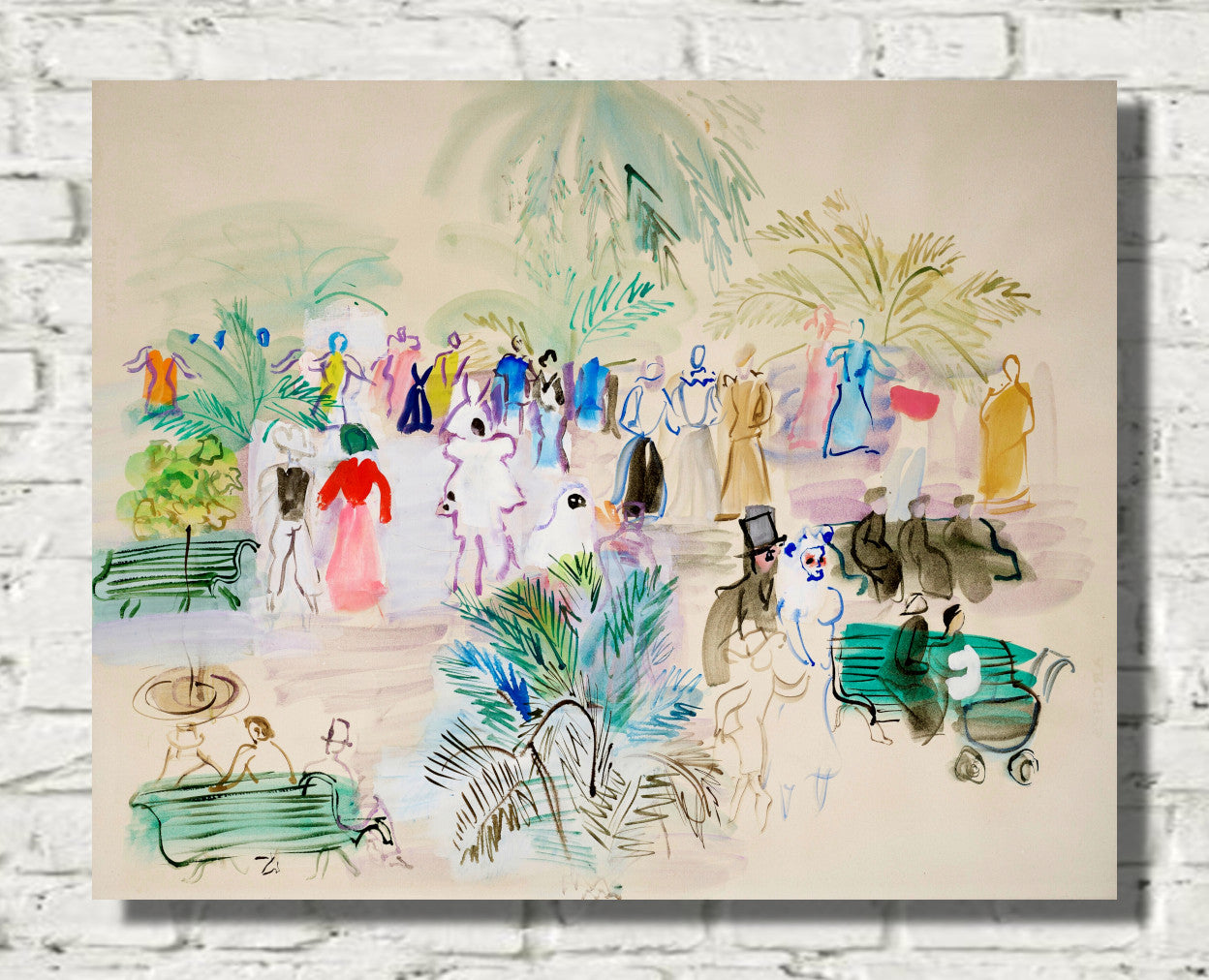 Masked ball in Perpignan (1947) by Raoul Dufy