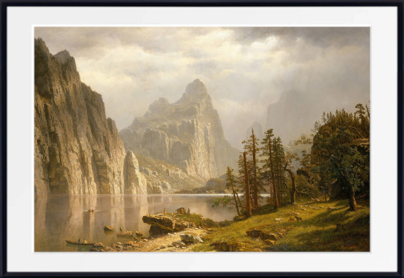 Albert Bierstadt Print : Merced River, Yosemite Valley