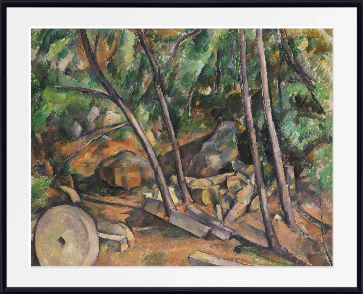 Paul Cézanne Post-Impressionist Fine Art Print, Millstone in the Park of the Château Noir