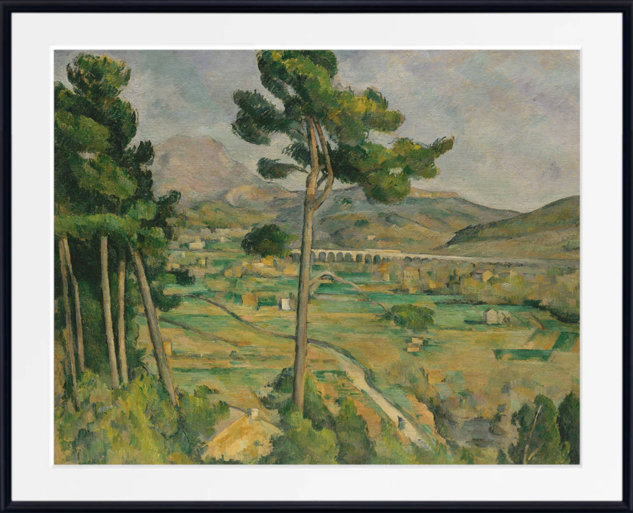 Paul Cézanne Post-Impressionist Fine Art Print, Mont Sainte-Victoire and the Viaduct of the Arc River Valley
