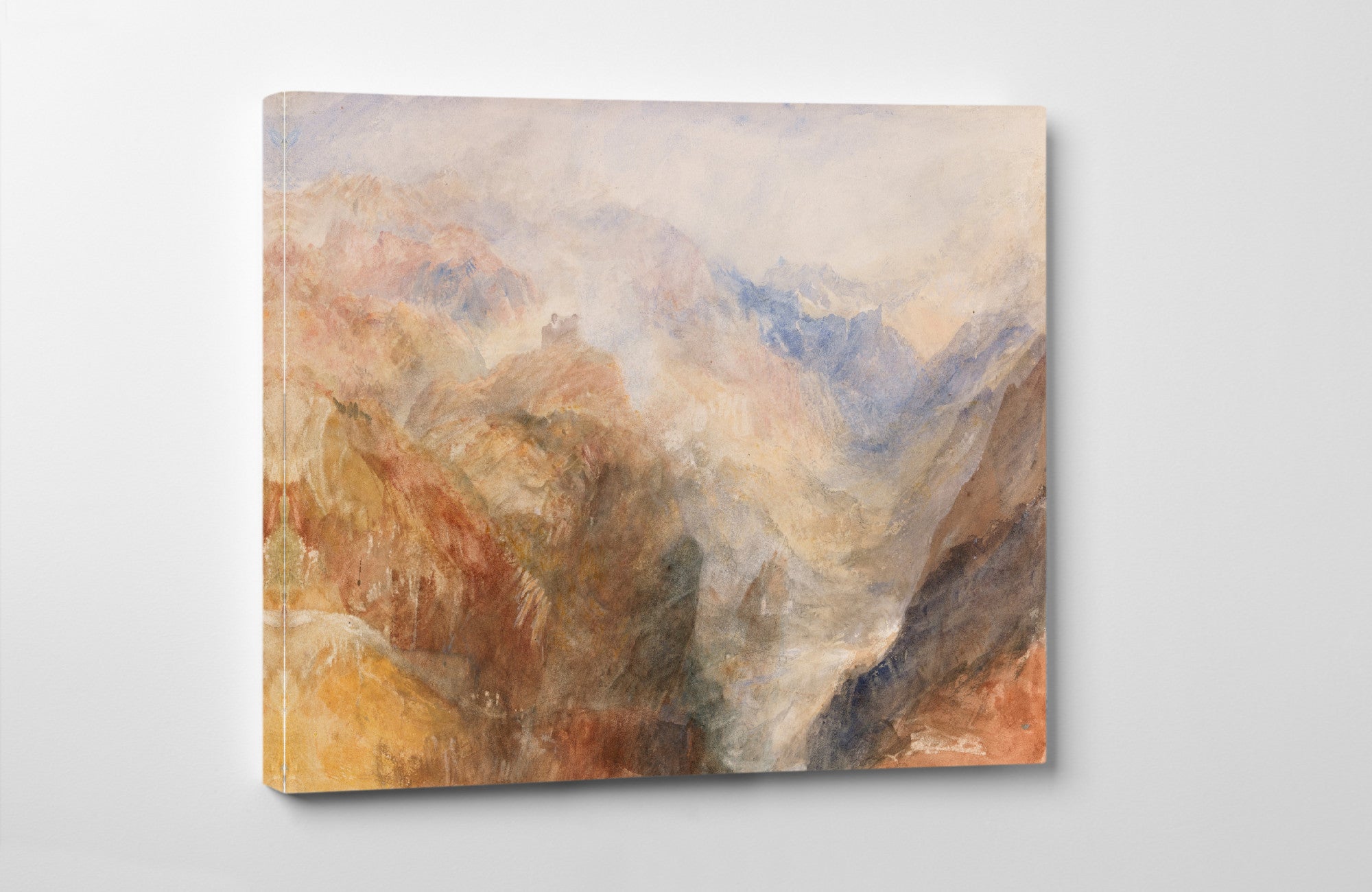 Montjovet from below St Vincent, looking down the Val d’Aosta towards Berriaz (1836) by William Turner