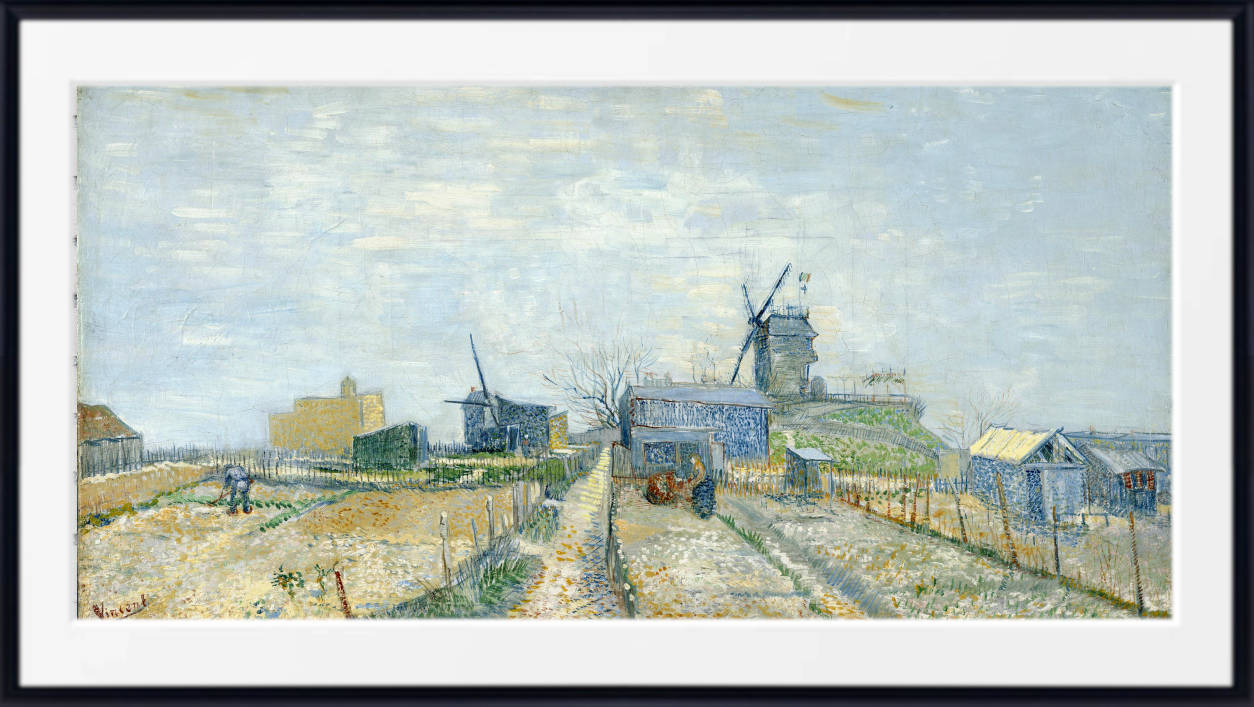 Vincent van Gogh Print, Montmartre mills and vegetable gardens