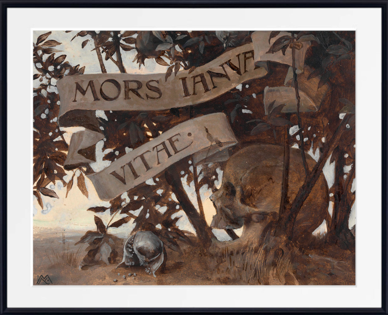 Koloman Moser Fine Art Print, Mors Janua Vitae (Death is the gate to life) (1895)