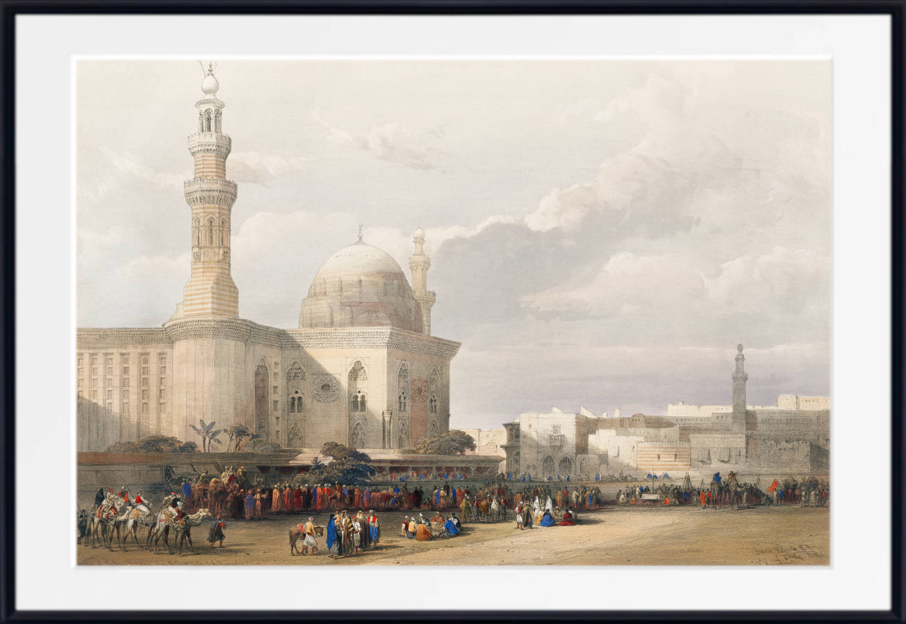 Mosque of Sultan Hassan from the Great Square of the Rumeyleh, David Roberts Fine Art Print