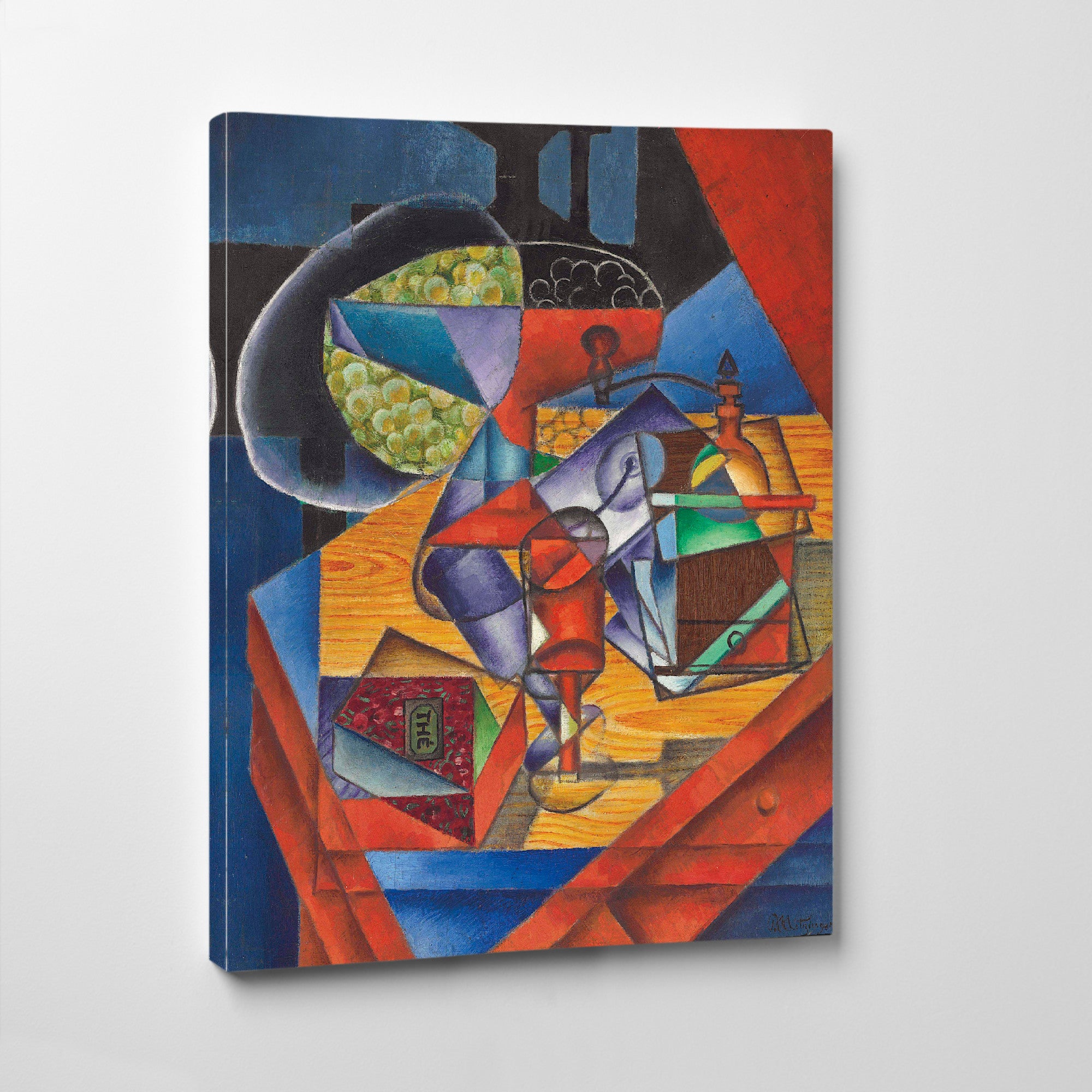 Jean Metzinger, Moulin à café, verre à pied et boîte de thé