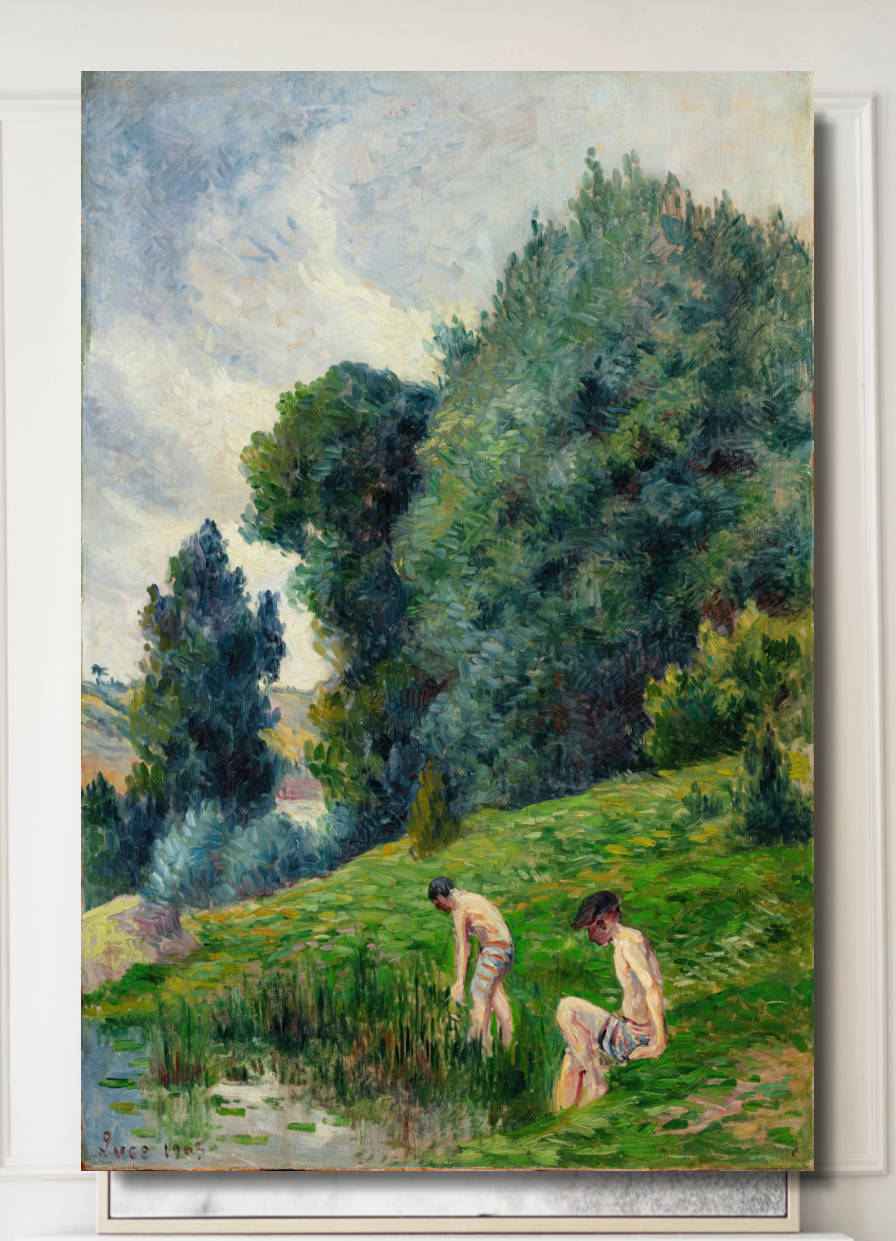 Maximilien Luce Print, Moulineux,The Bathers (1903)
