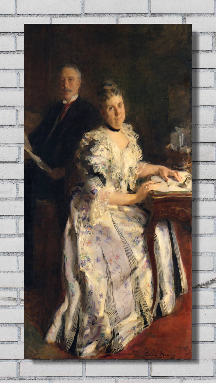 Cecelia Beaux Print, Mr. and Mrs. Anson Phelps Stokes (circa 1898)