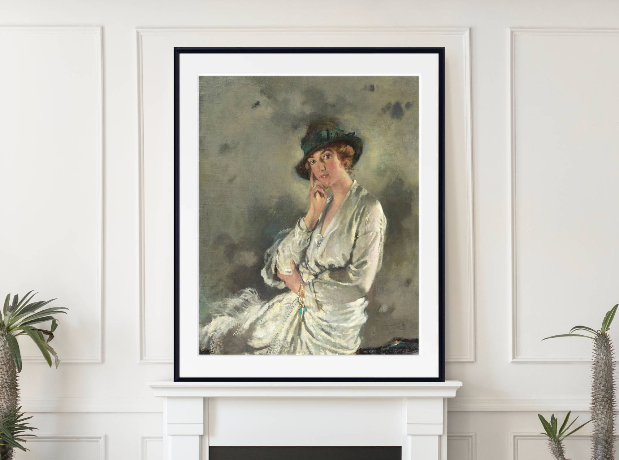 William Orpen Print, Mrs. Charles S. Carstairs (1914)