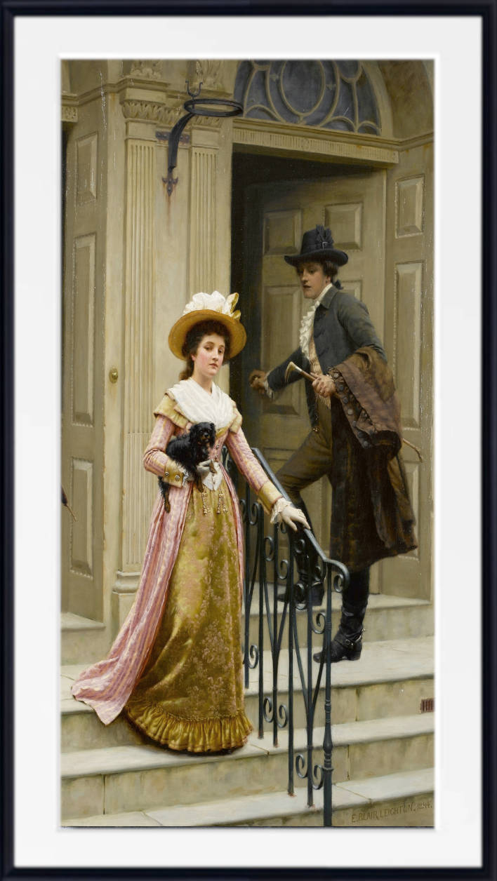 My next door neighbour (1894), Edmund Blair Leighton Print