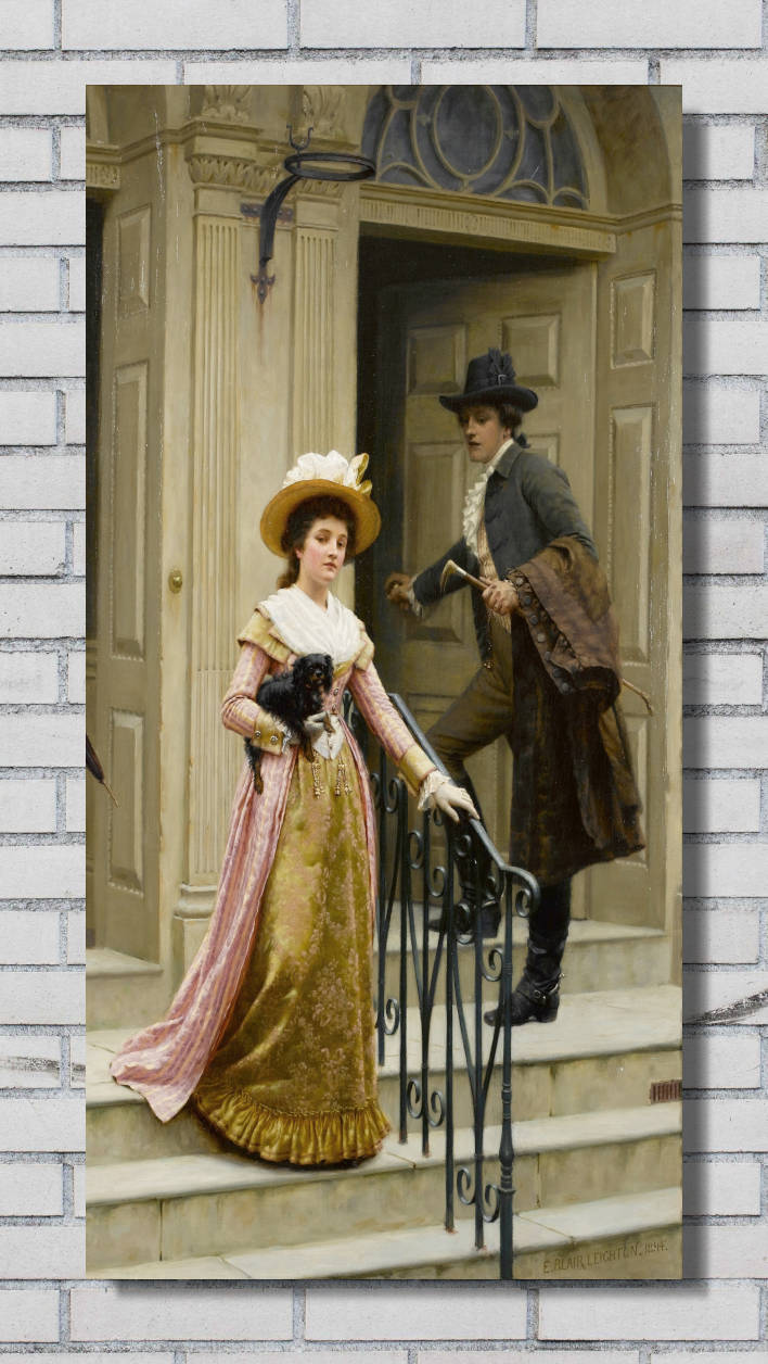 My next door neighbour (1894), Edmund Blair Leighton Print