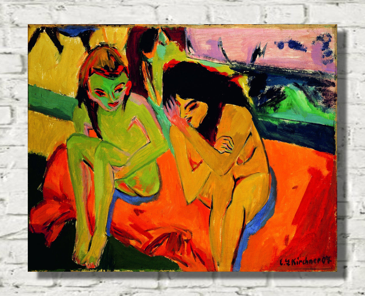 Nude Girls Talk by Ernst Ludwig Kirchner
