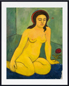 August Macke Print, Naked Girl with Red Flower (1911)