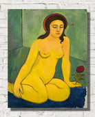 August Macke Print, Naked Girl with Red Flower (1911)