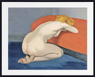 Naked Woman Kneeling In Front of a Red Couch, Félix Vallotton Fine Art Print