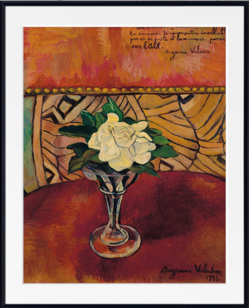 Suzanne Valadon Fine Art Print : Nature morte à la rose blanche