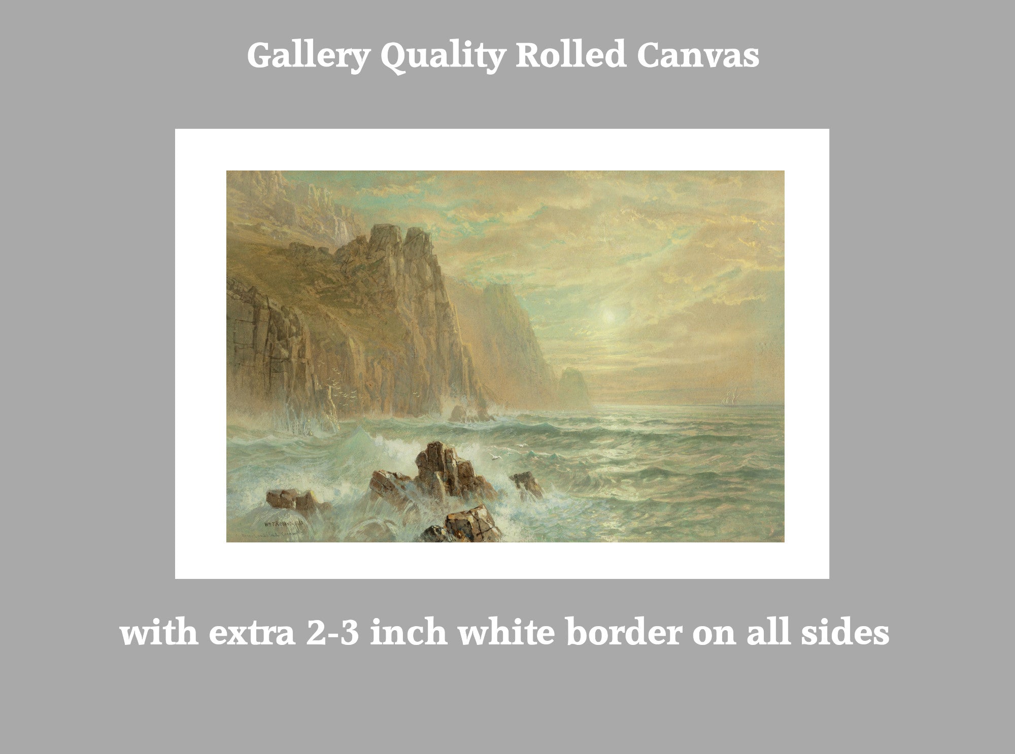 William Trost Richards, Near Lands End, Cornwall (1880)