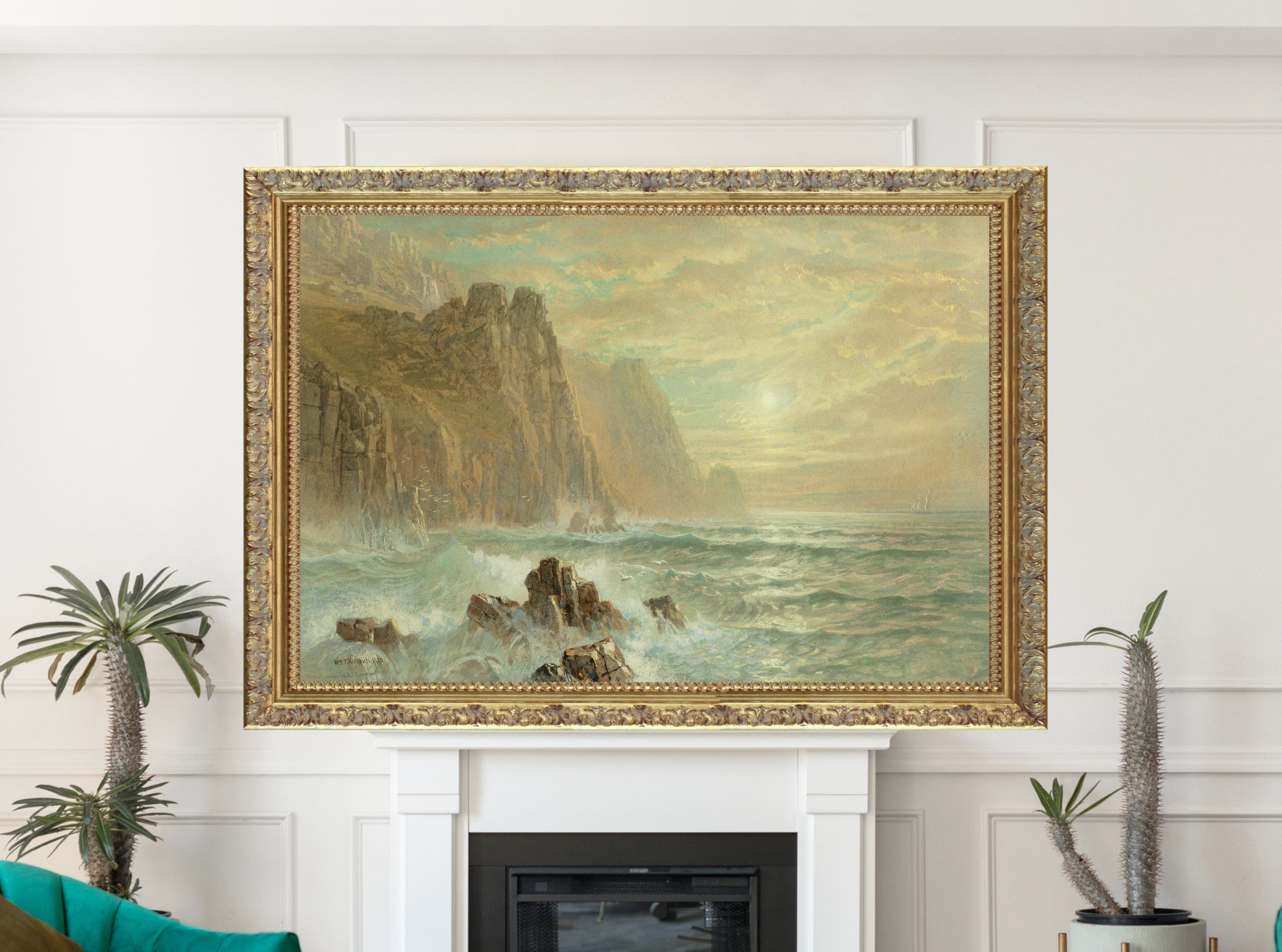 William Trost Richards, Near Lands End, Cornwall (1880)