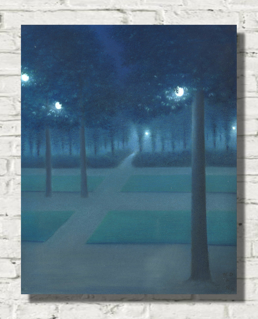 Night in the Parc Royal, Brussels by William Degouve de Nuncques