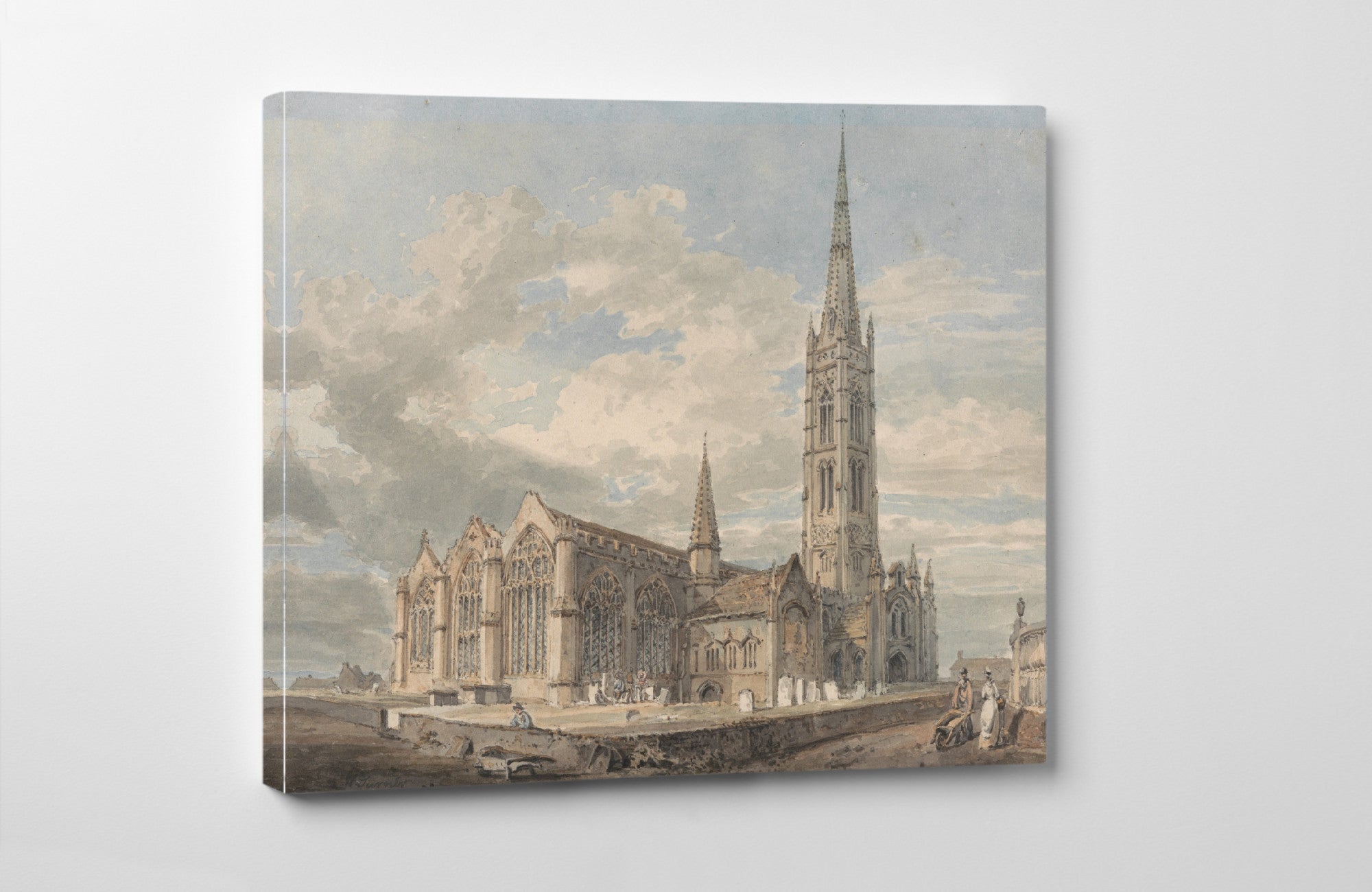 North East View of Grantham Church, Lincolnshire (1797) by William Turner