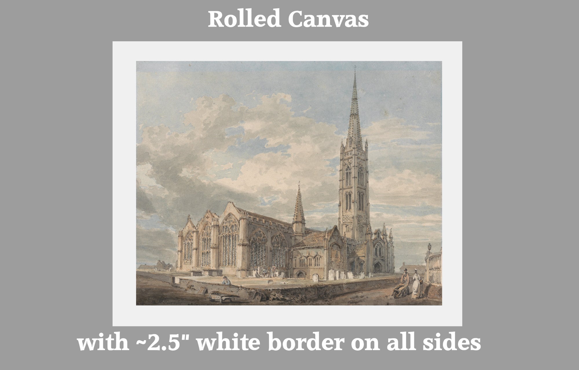 North East View of Grantham Church, Lincolnshire (1797) by William Turner