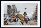 Eugène Galien-Laloue Fine Art Print : Paris, Notre-Dame vue du quai Saint-Michel