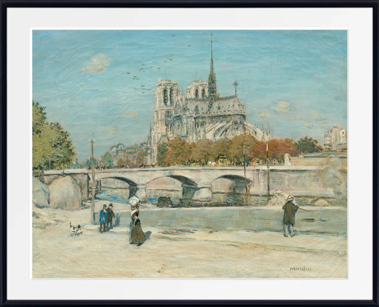 Notre Dame Seen from the Quai de la Tournelle, Jean-François Raffaëlli Fine Art Print