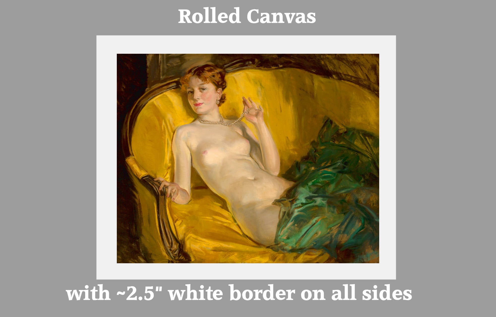 Nude Wearing Pearls, a Howard Chandler Christy Print