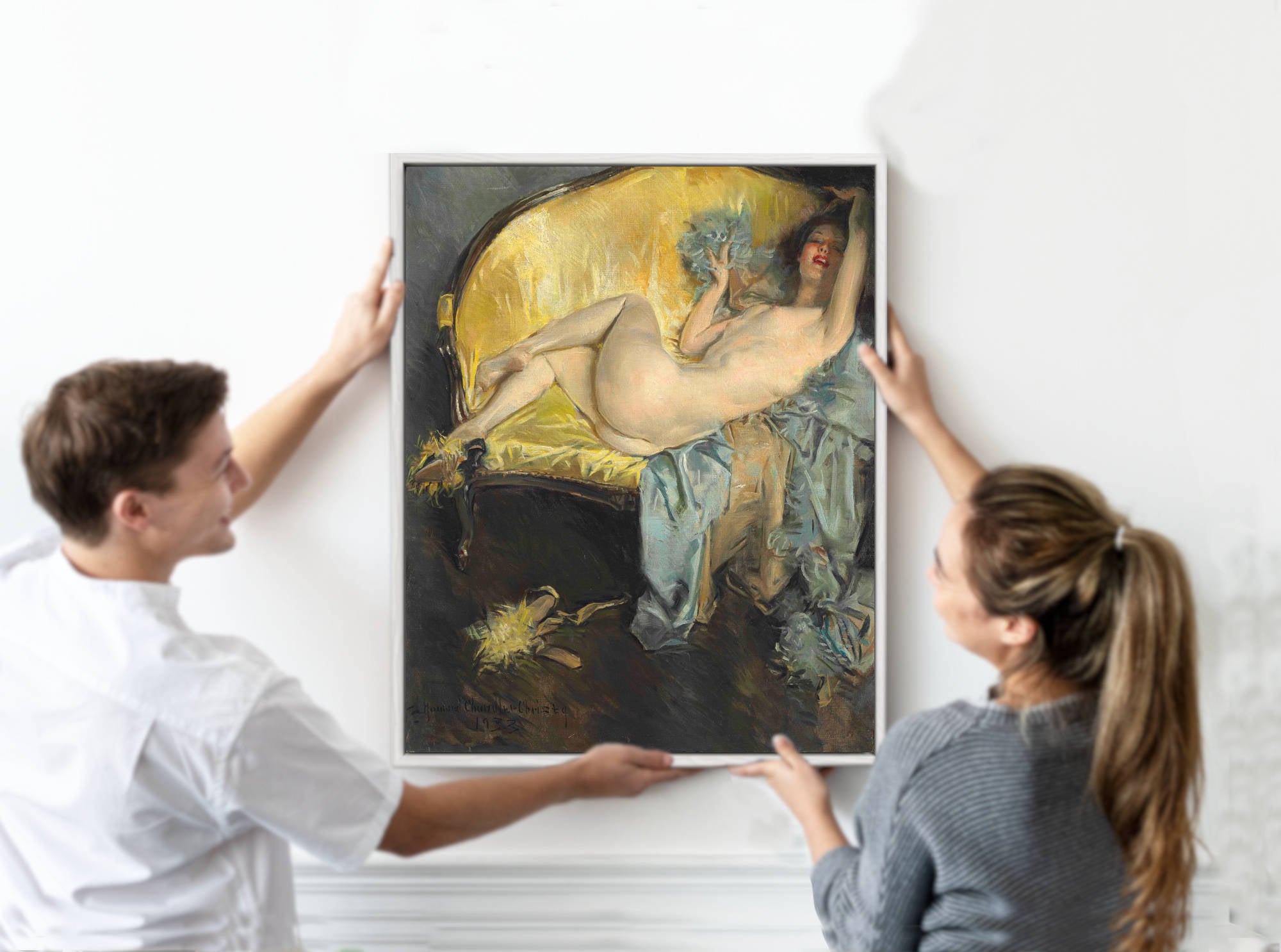 Nude on a Sofa (1933), a Howard Chandler Christy Print