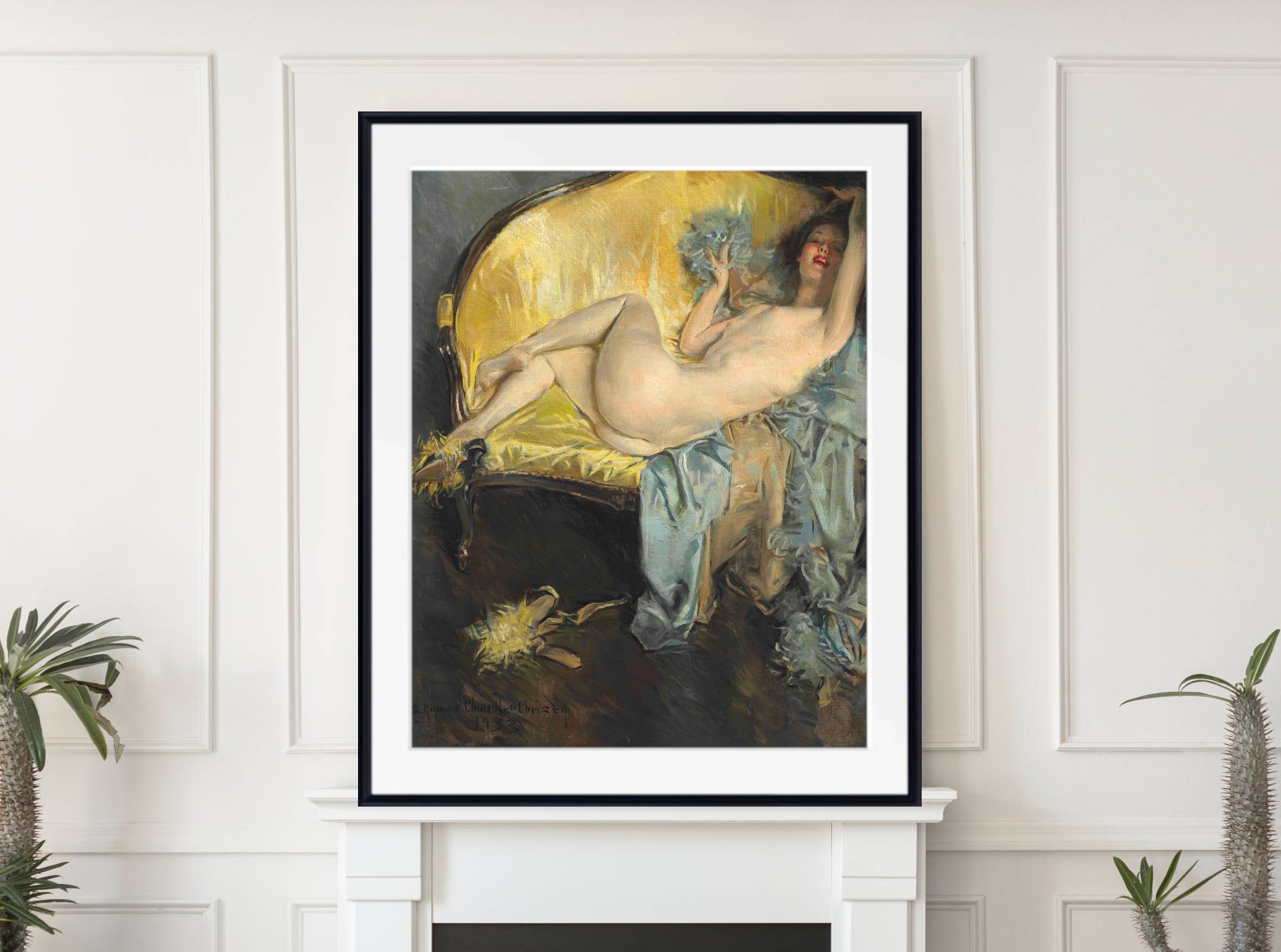 Nude on a Sofa (1933), a Howard Chandler Christy Print