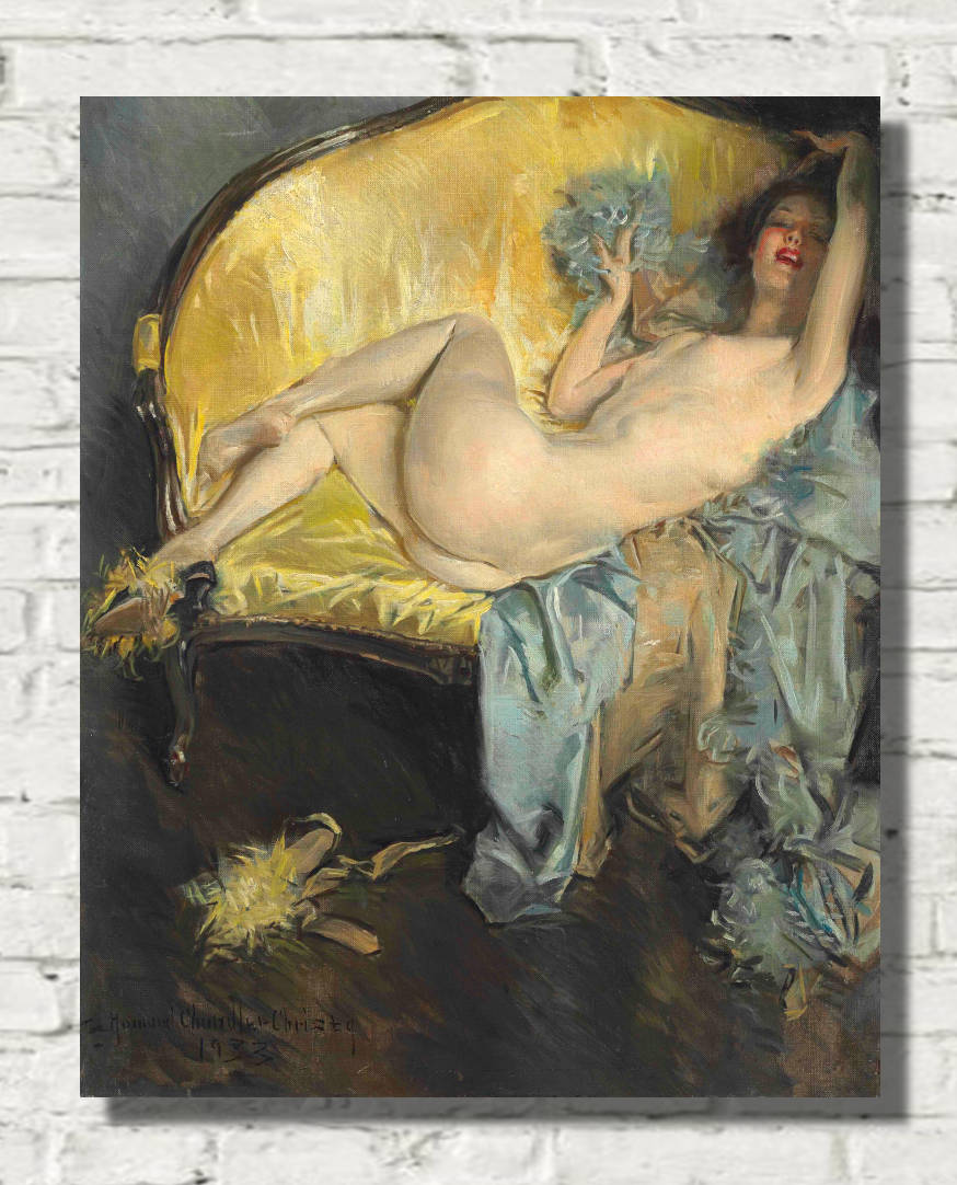 Nude on a Sofa (1933), a Howard Chandler Christy Print