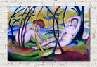 Franz Marc Print, Cows, Nudes under Trees (1911)