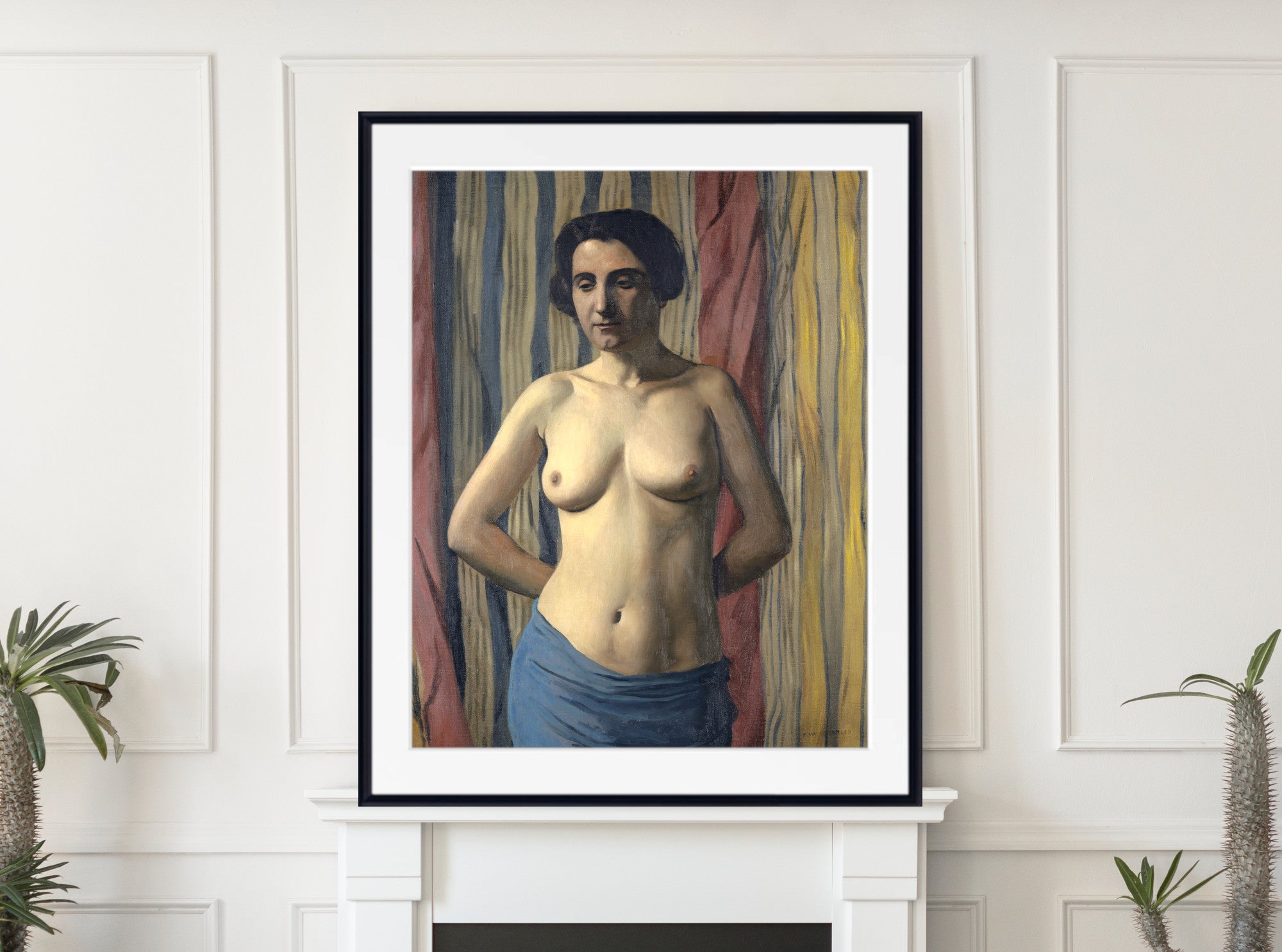 Nude with Blue Sash, Félix Vallotton Fine Art Print