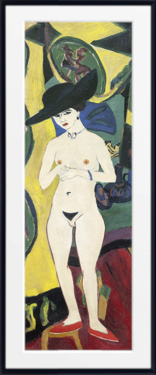 Nude with Hat (1920) by Ernst Ludwig Kirchner