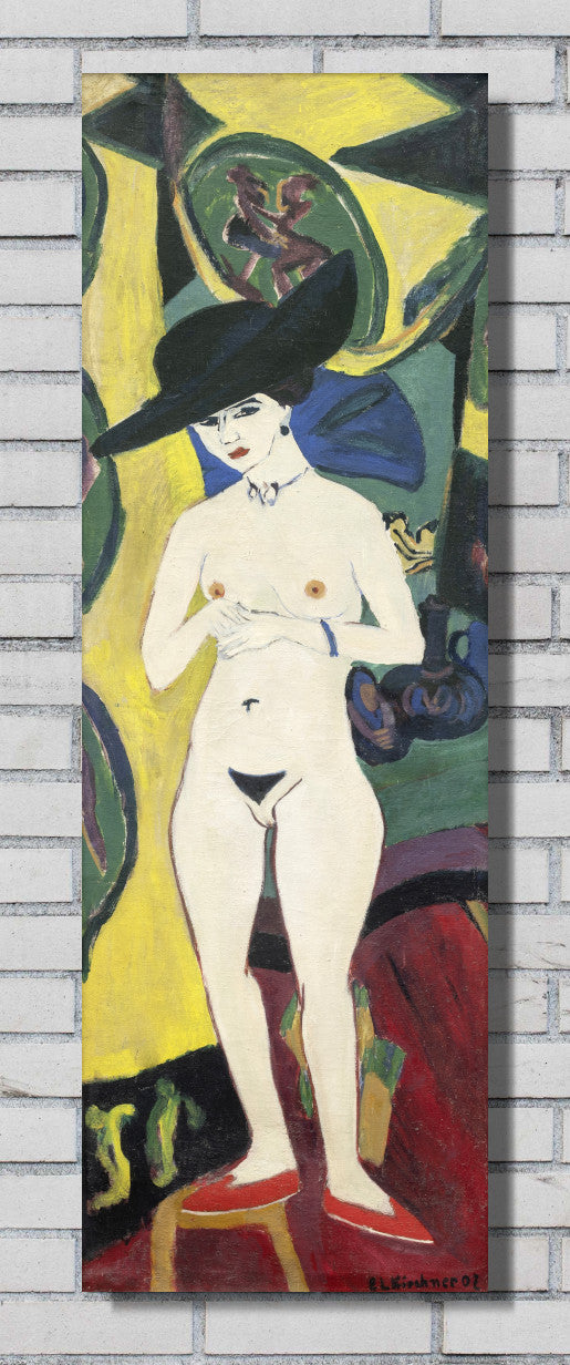 Nude with Hat (1920) by Ernst Ludwig Kirchner