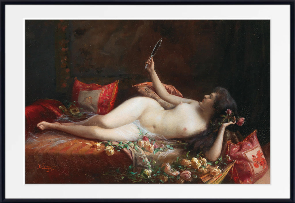 (Nude) On a bed of roses, Delphin Enjolras