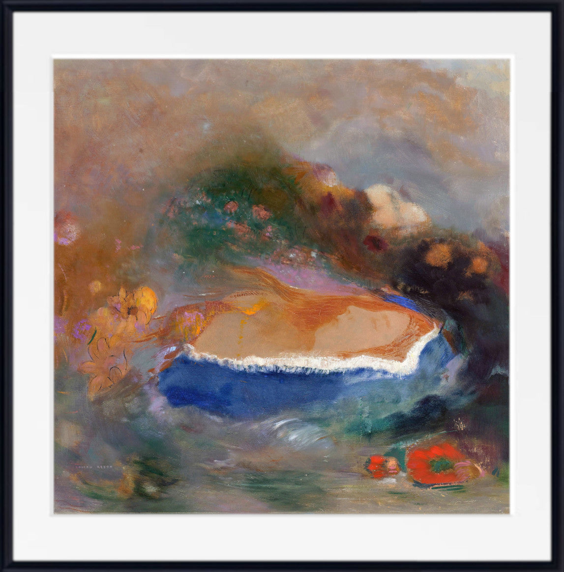 Ophelia with a Blue Wimple in the Water by Odilon Redon