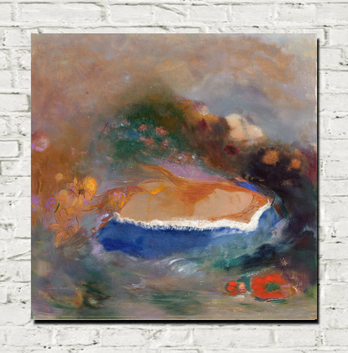 Ophelia with a Blue Wimple in the Water by Odilon Redon