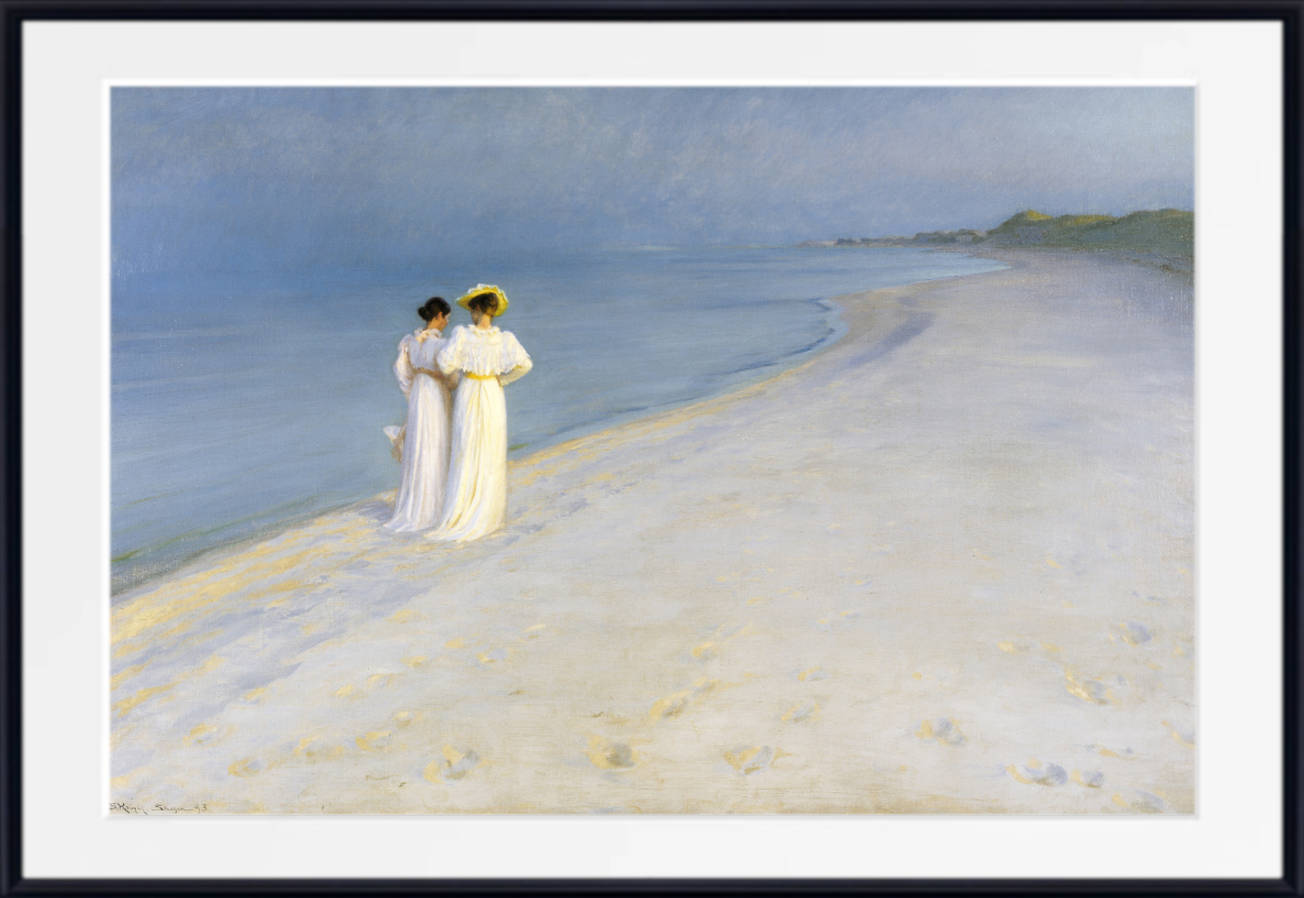 Summer Evening on Skagen's Beach, PS Krøyer Fine Art Print