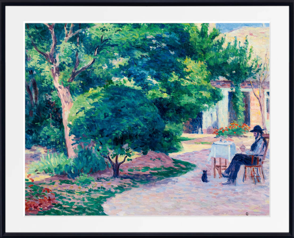 Maximilien Luce Print, Paris, Alexandre Charpentier's garden at the Hameau Boileau (1900)