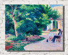 Maximilien Luce Print, Paris, Alexandre Charpentier's garden at the Hameau Boileau (1900)