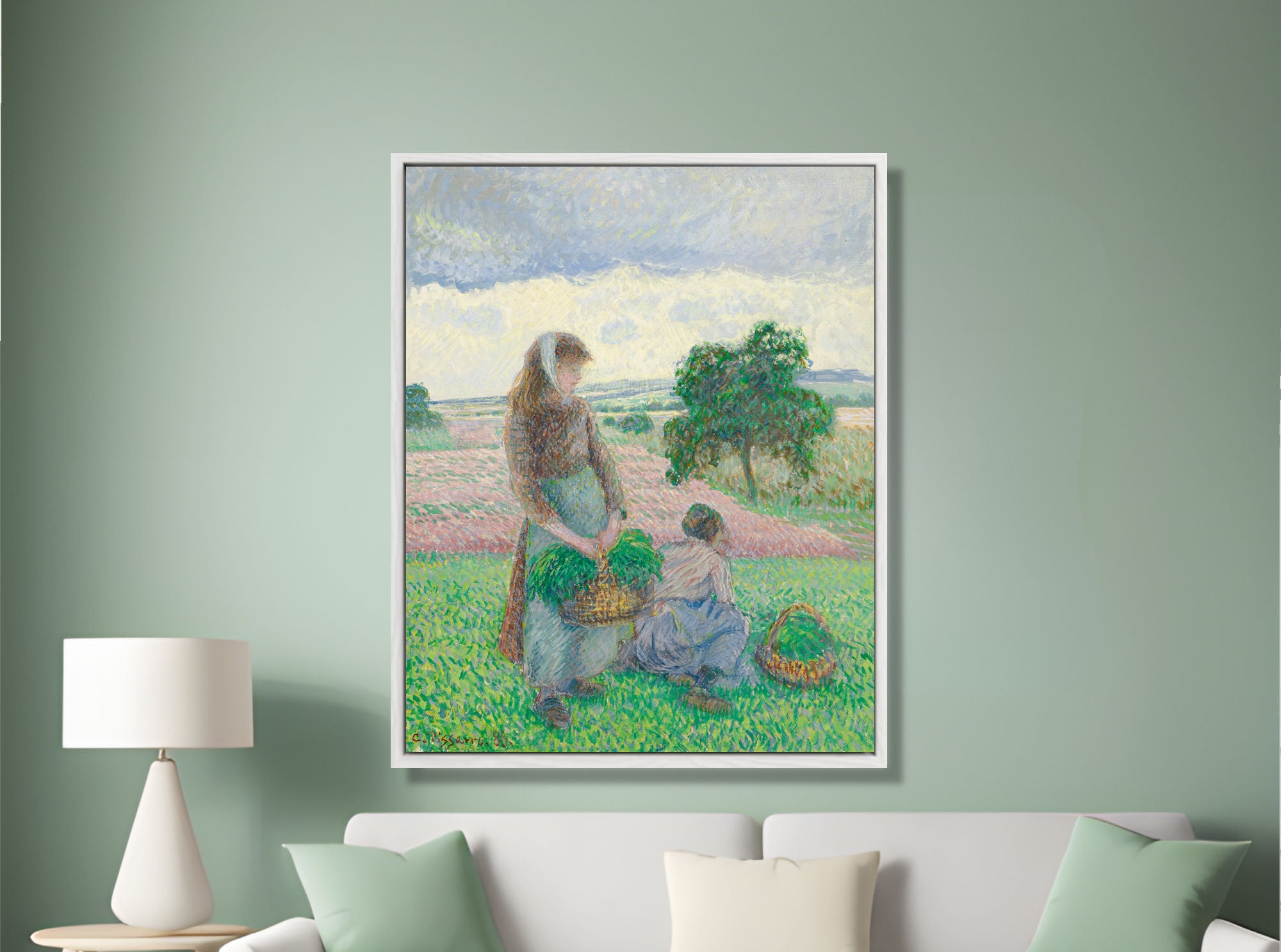 Camille Pissarro “Peasant Women Carrying a Basket” (1888) Prints and Canvas Panels
