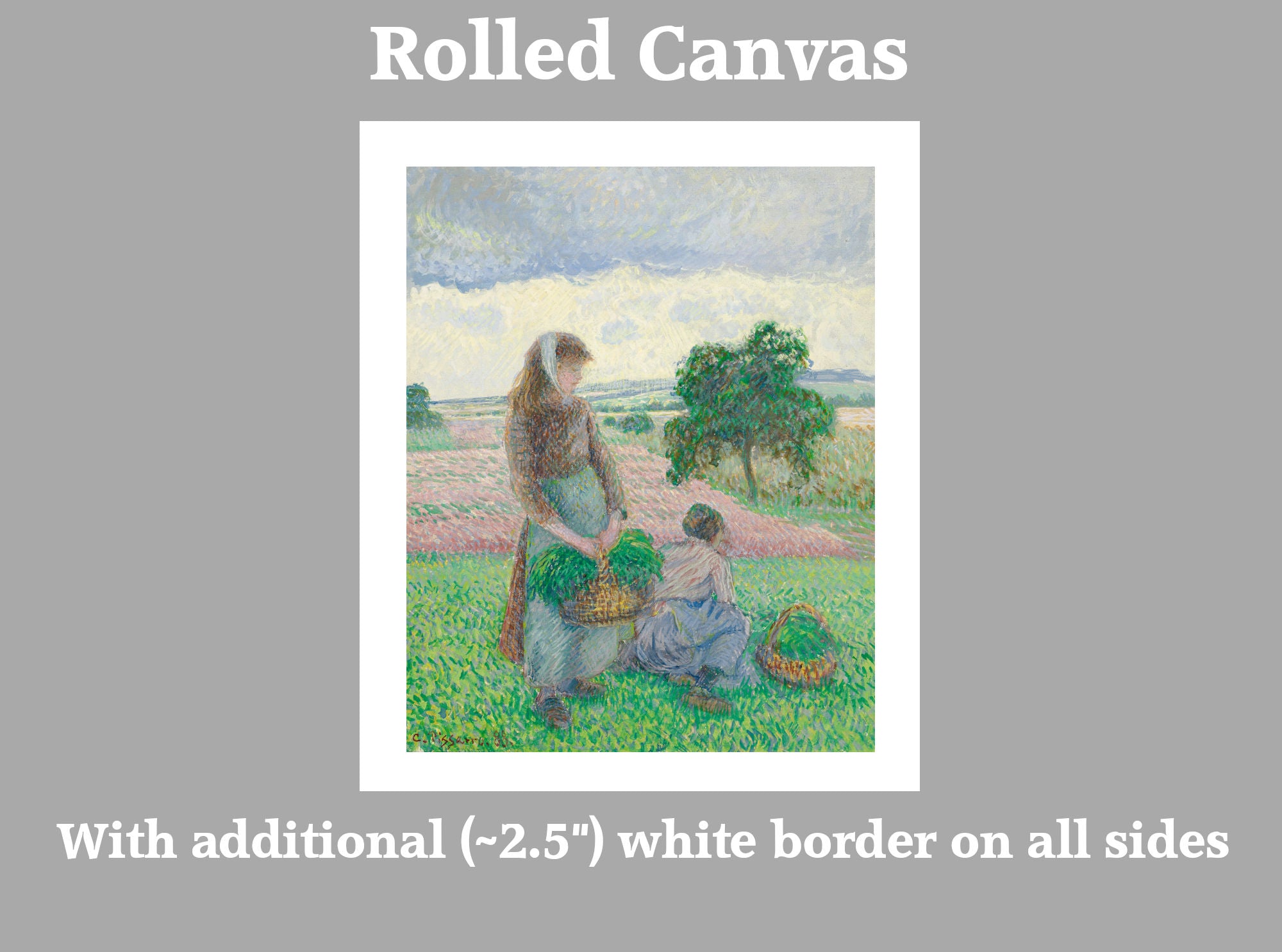 Camille Pissarro “Peasant Women Carrying a Basket” (1888) Prints and Canvas Panels
