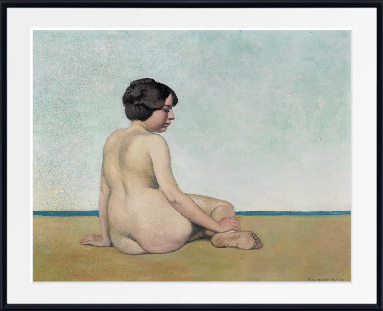Little bather sitting on the sand, Félix Vallotton