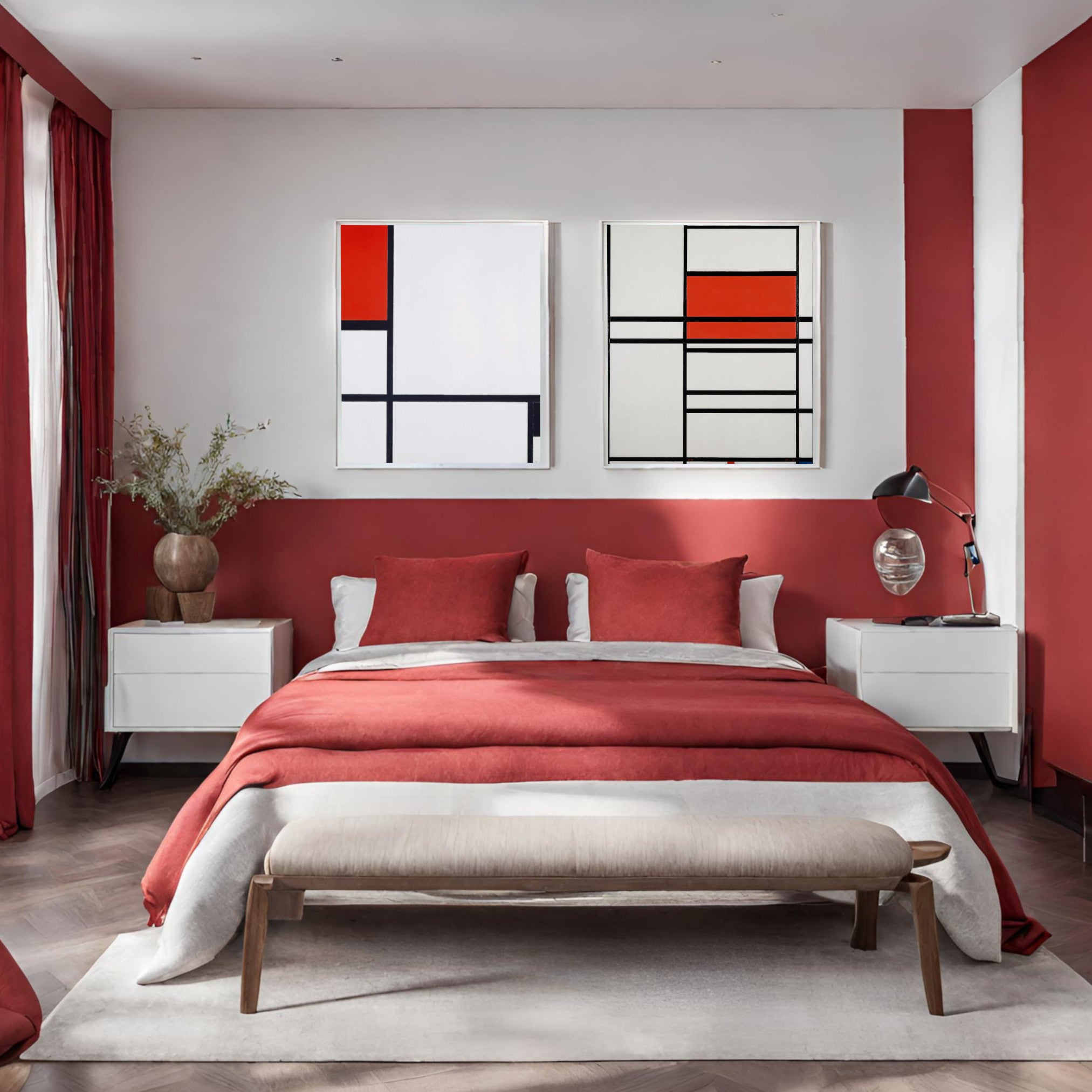 Geometric prints by Piet Mondrian