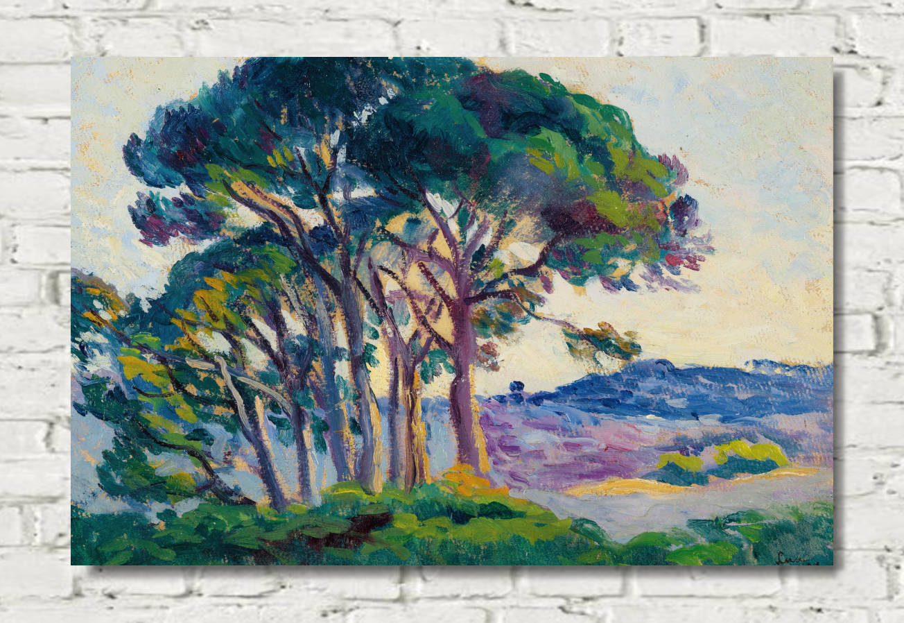 Maximilien Luce Print, Pines with Cinnamon Trees (1903)