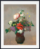 Peony, geranium and lilac by Odilon Redon