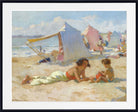 Playing, the beach by Charles Atamian