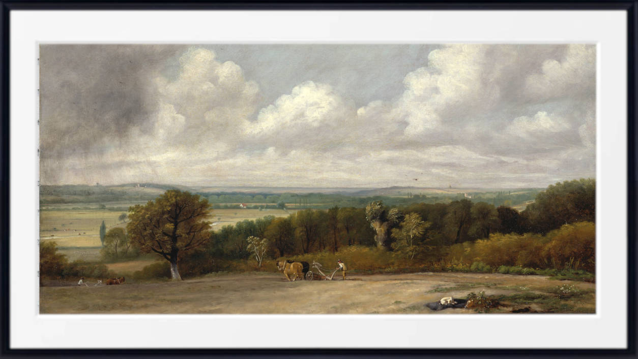 John Constable Fine Art Print : Ploughing Scene in Suffolk